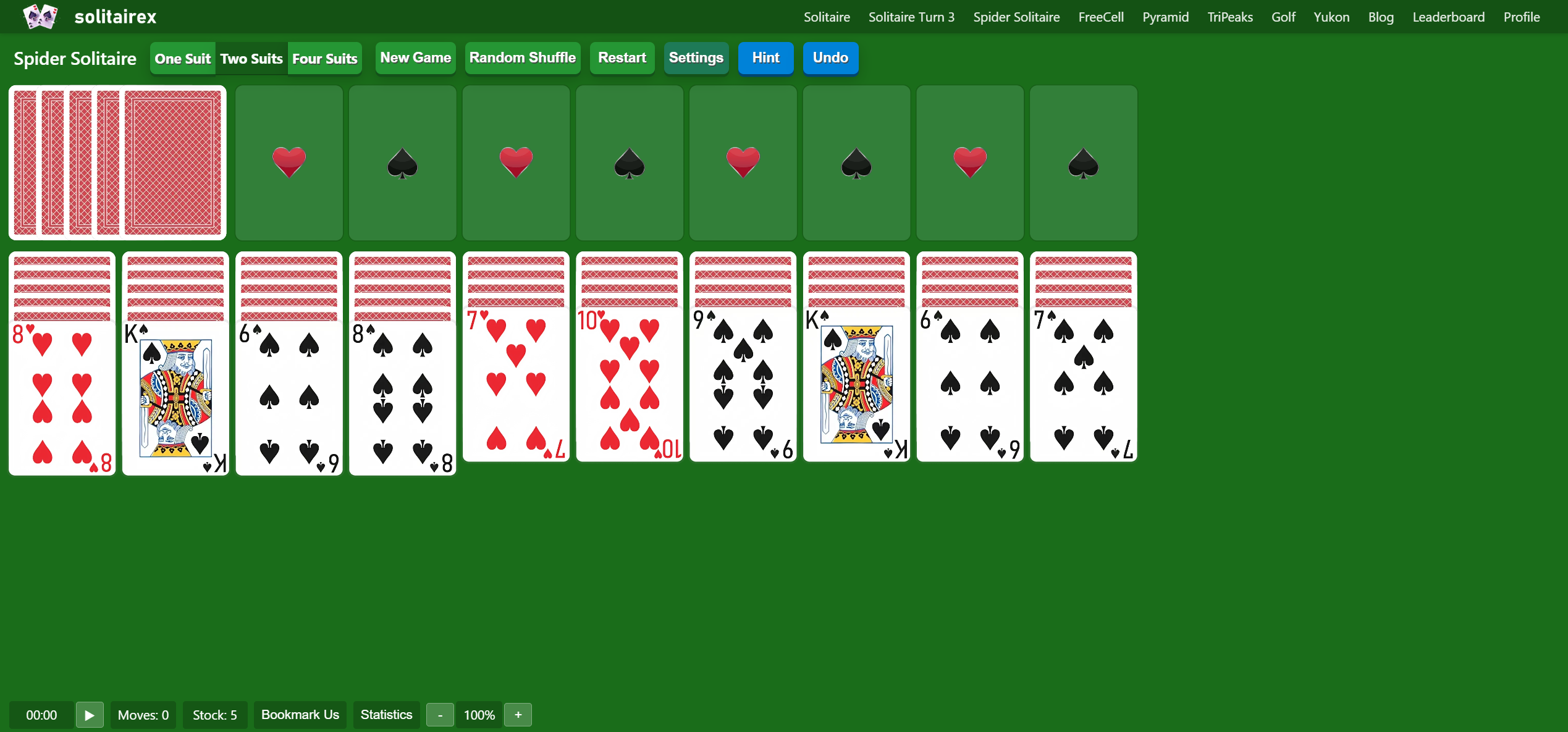 Spider Solitaire Two Suits