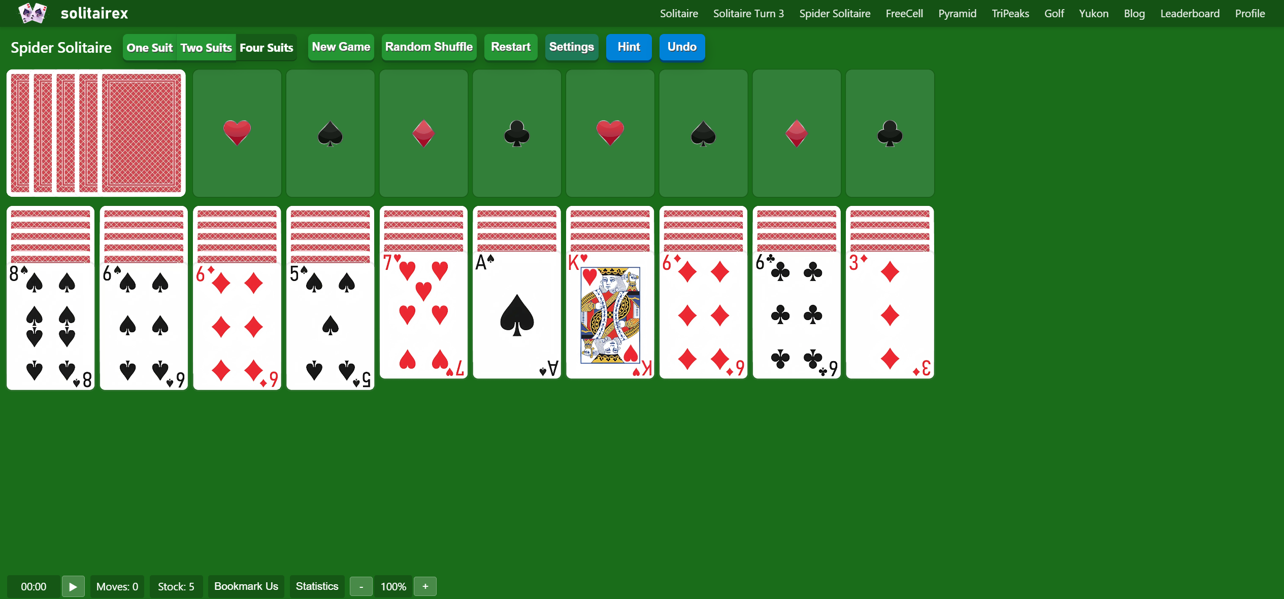 Spider Solitaire Four Suits